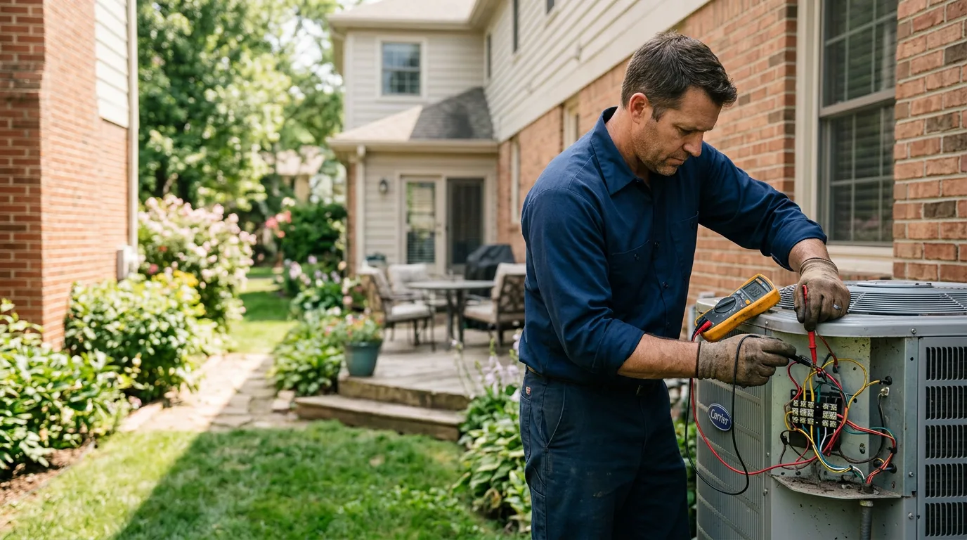HVAC technician working near Kingsland, TX